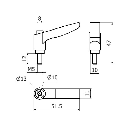 PTA-LEVER M5X10